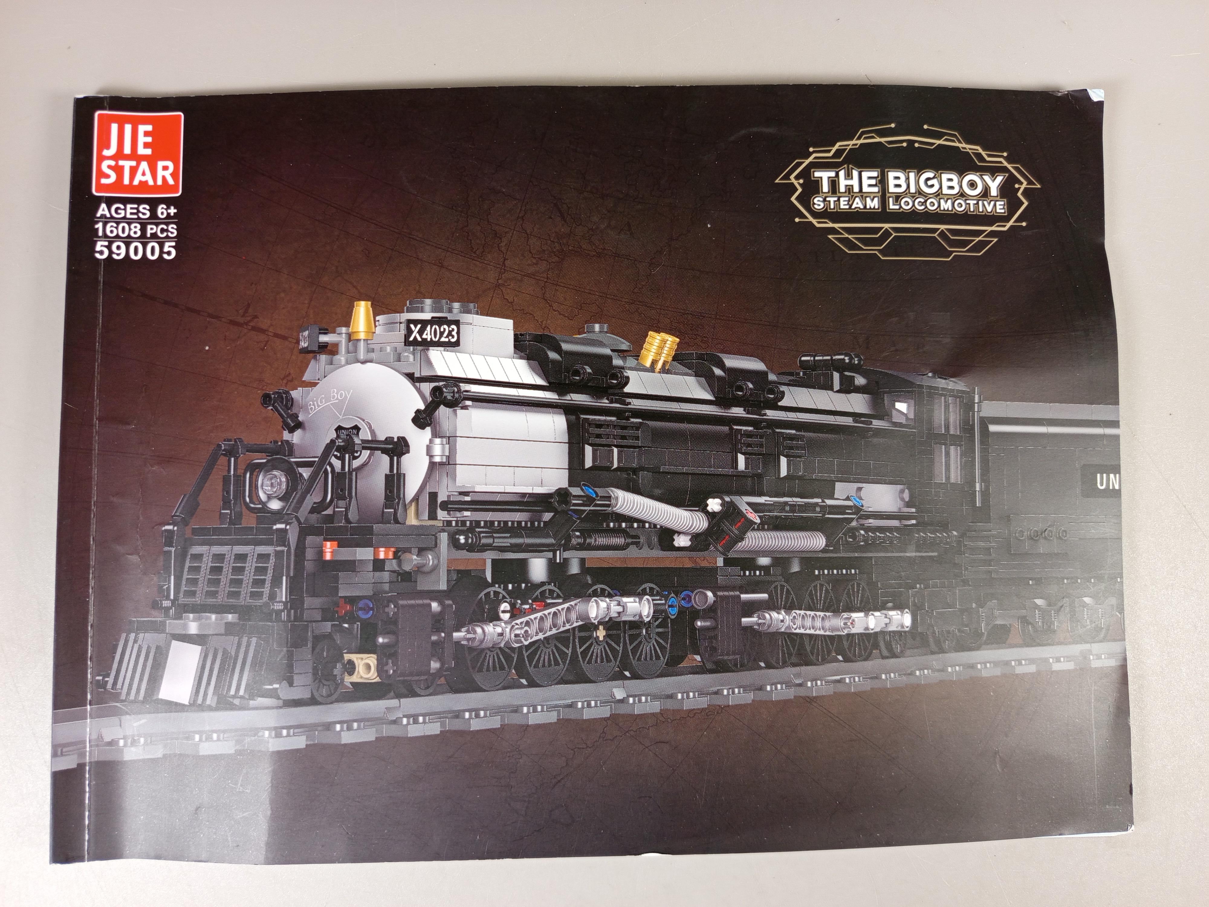 JIE STAR Bausteinzug Big Boy Dampflokomotive 59005, kompatibel mit LEGO